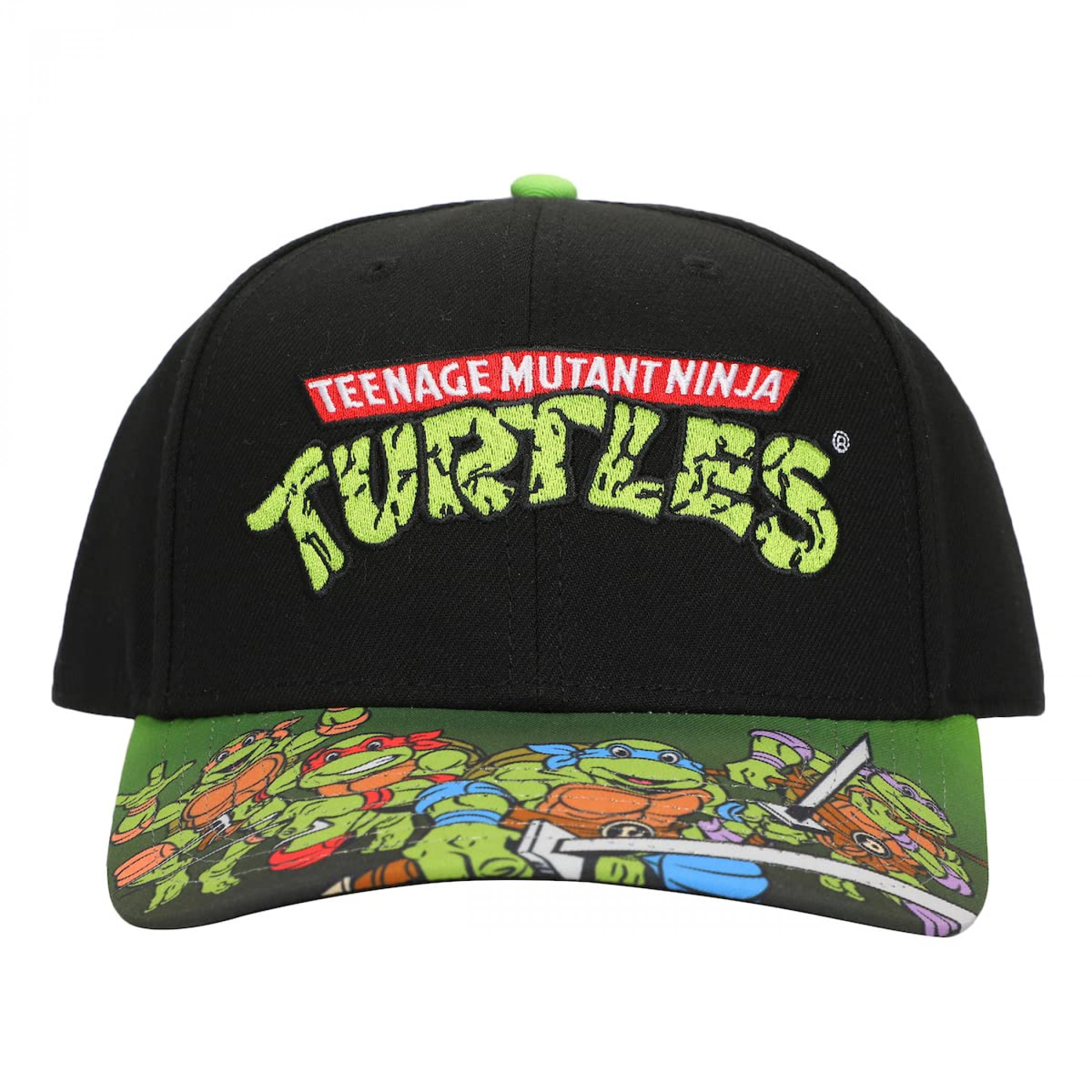 Teenage Mutant Ninja Turtles Group Pose Pre-Curved Bill Snapback